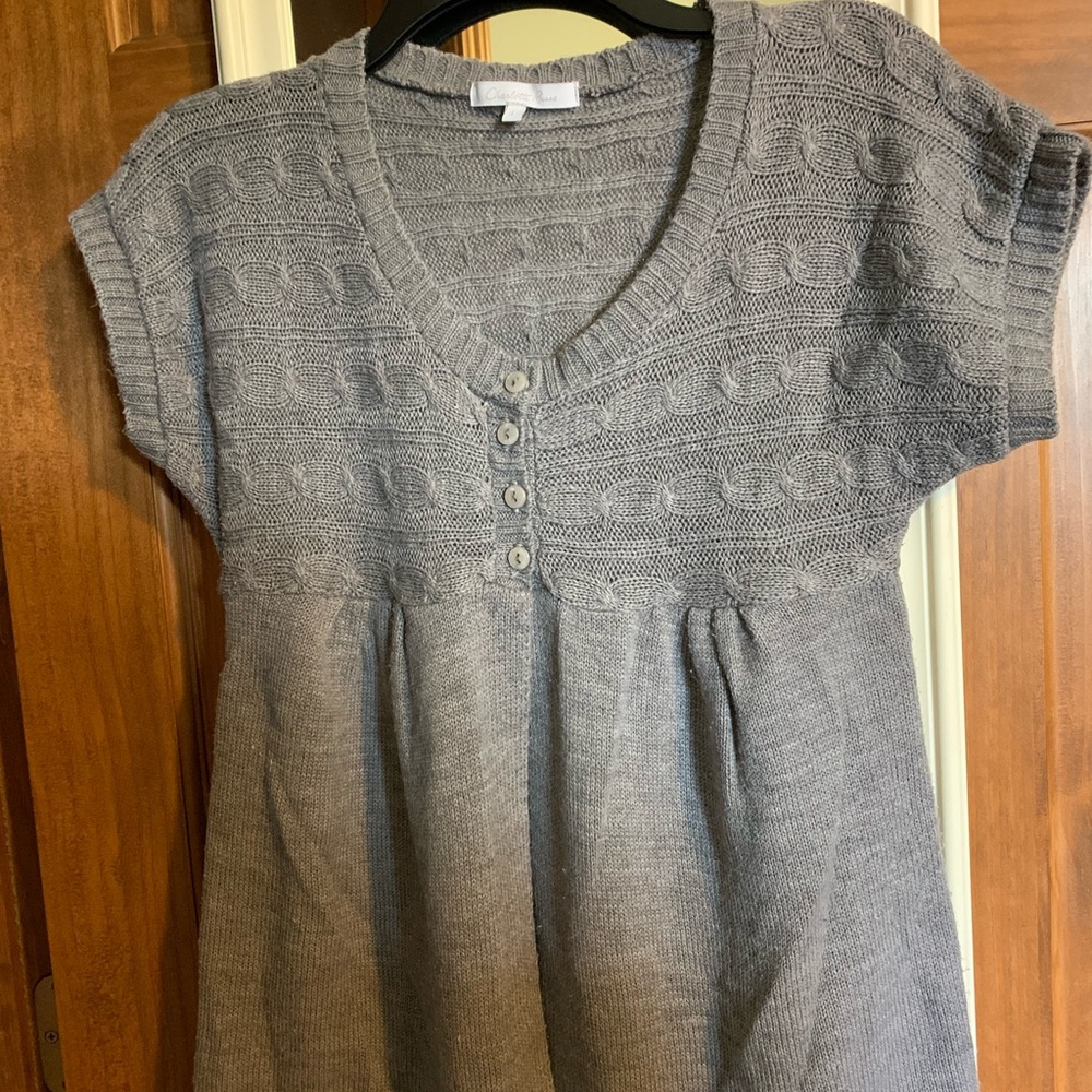 Grey Charlotte Russe size L short sleeve cardigan
